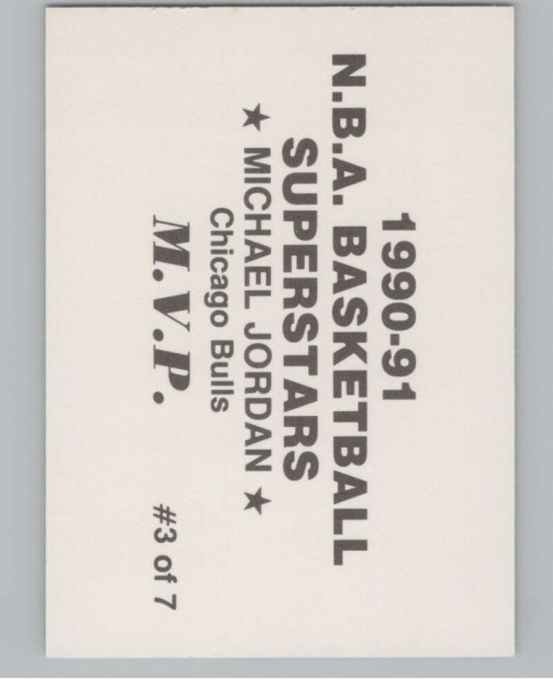 1990-91 NBA Superstars MVP #3 of 7 Michael Jordan NM Chicago Bulls V101167 Image 2
