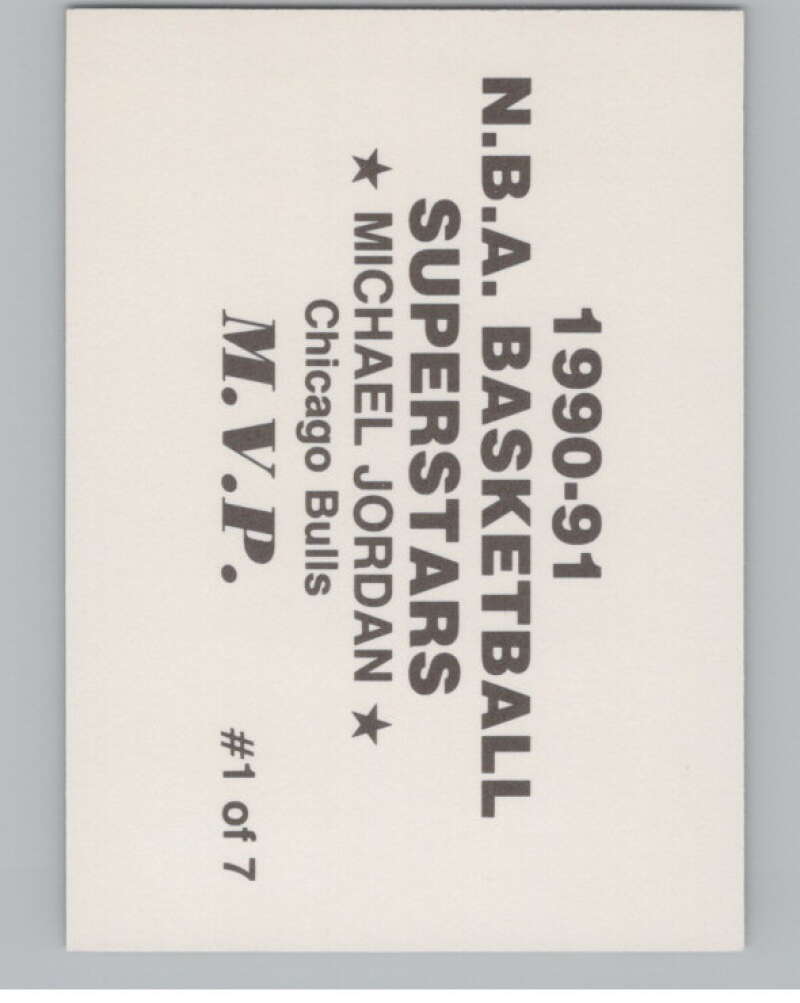 1990-91 NBA Superstars MVP #1 of 7 Michael Jordan NM Chicago Bulls V101168 Image 2