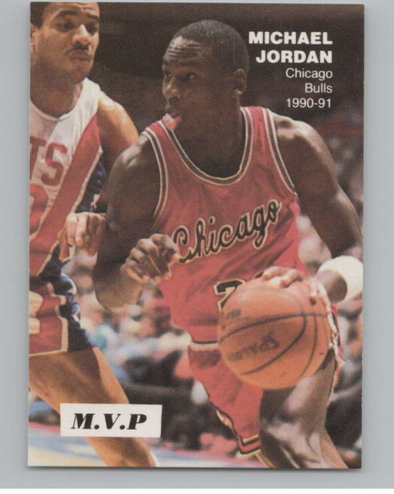 1990-91 NBA Superstars MVP #4 of 7 Michael Jordan NM Chicago Bulls V101169 Image 1