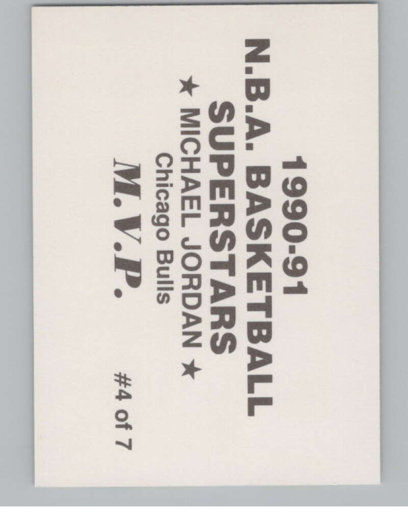 1990-91 NBA Superstars MVP #4 of 7 Michael Jordan NM Chicago Bulls V101169 Image 2