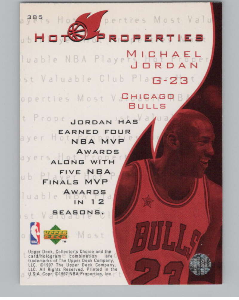 1997-98 Collector's Choice #385 Michael Jordan  Chicago Bulls  V101173 Image 2