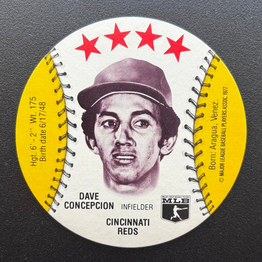 1976 MSA Buckmans Zipz Discs Dave Conception Baseball Cincinnati Reds Image 1