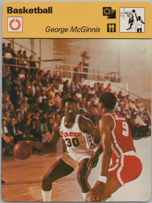 1977 Sportscaster #621 George McGinnis Basketball Photo Card   Image 1