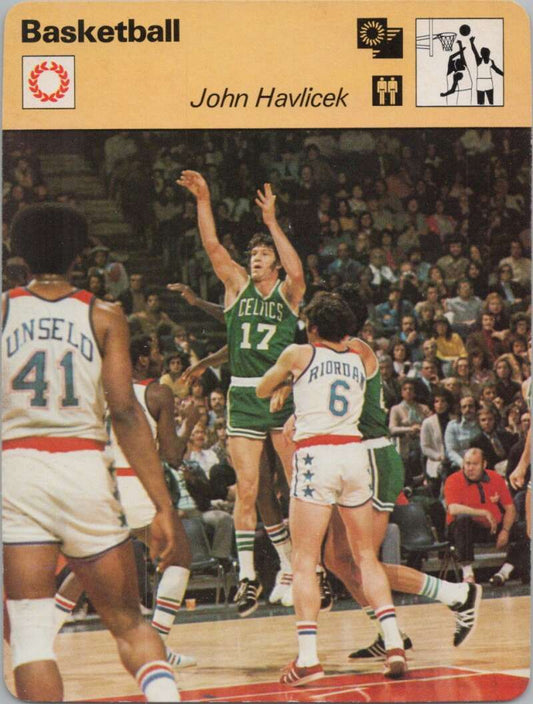 1977 Sportscaster #1018 John Havlicek Basketball Photo Card  Image 1