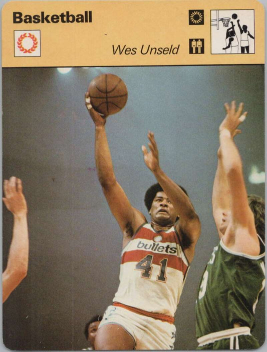 1977 Sportscaster #1213 Wes Unseld Basketball Photo Card  Image 1