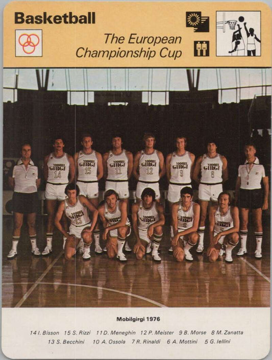 1977 Sportscaster #1304 The European Basketball Photo Card  Image 1