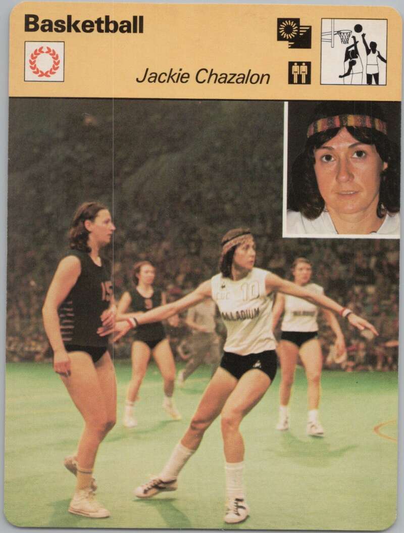 1978 Sportscaster #1820 Jackie Chazalon Basketball Photo Card  Image 1