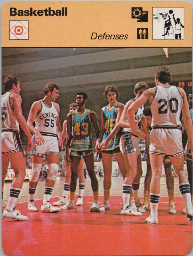 1978 Sportscaster #3414 Defenses Basketball Photo Card  Image 1