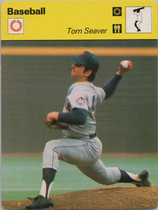 1977 Sportscaster #121 Tom Seaver Baseball Photo Card  Image 1