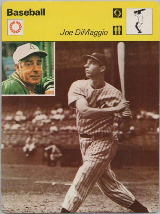 1977 Sportscaster #208 Joe DiMaggio Baseball Photo Card  Image 1