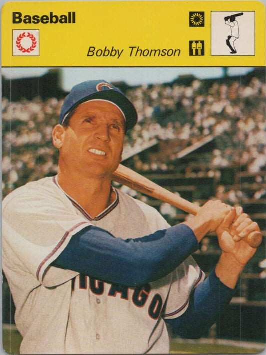 1977 Sportscaster #514 Bobby Thomson Baseball Photo Card  Image 1