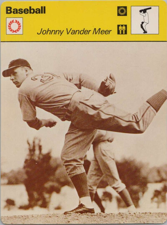 1977 Sportscaster #624 Johnny Vander Meer Baseball Photo Card  Image 1