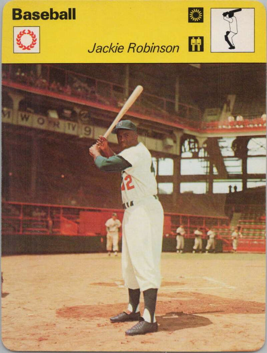 1977 Sportscaster #923 Jackie Robinson Baseball Photo Card  Image 1