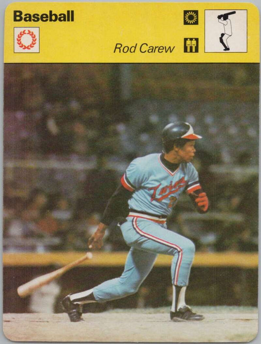 1977 Sportscaster #1007 Rod Carew Baseball Photo Card  Image 1