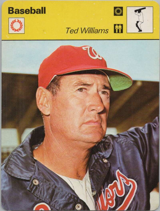 1977 Sportscaster #1303 Ted Williams Baseball Photo Card  Image 1