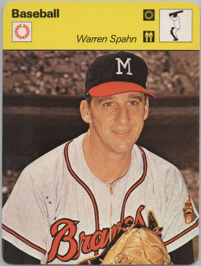 1978 Sportscaster #2323 Warren Spahn Baseball Photo Card  Image 1