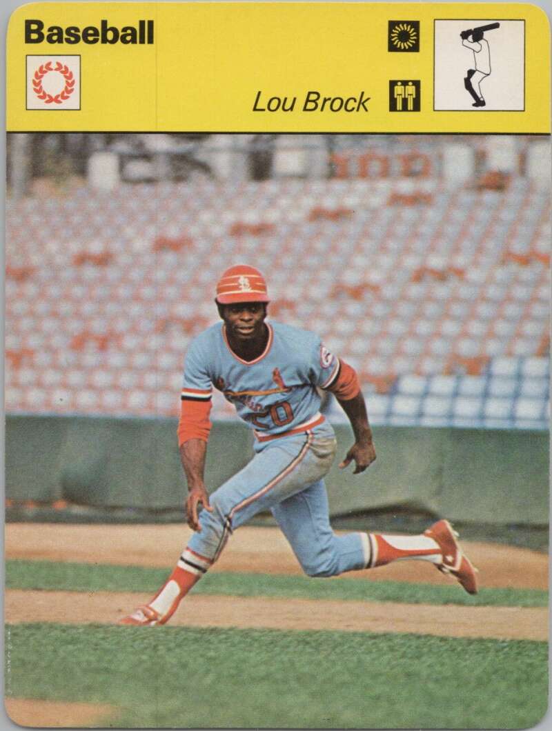 1978 Sportscaster #2416 Lou Brock Baseball Photo Card  Image 1