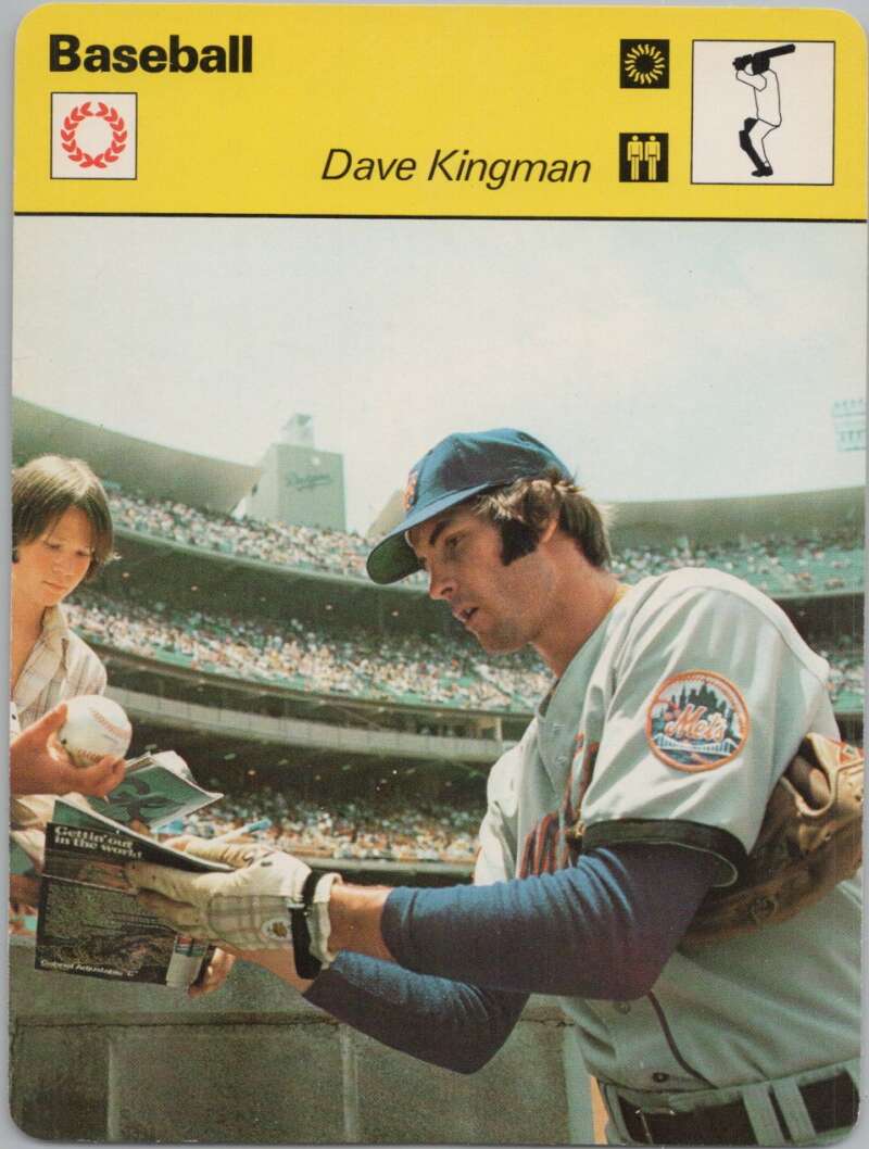 1978 Sportscaster #2721 Dave Kingman Baseball Photo Card  Image 1