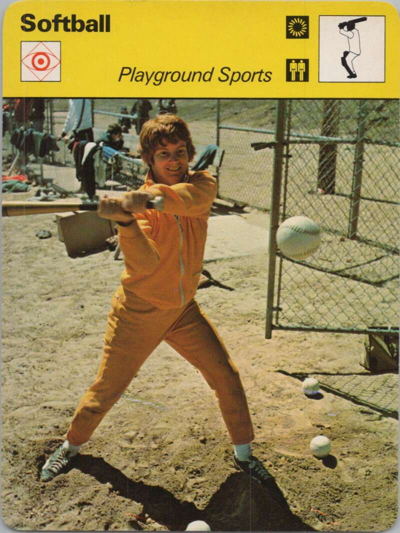 1978 Sportscaster #3206 Playground Sports Baseball Photo Card  Image 1