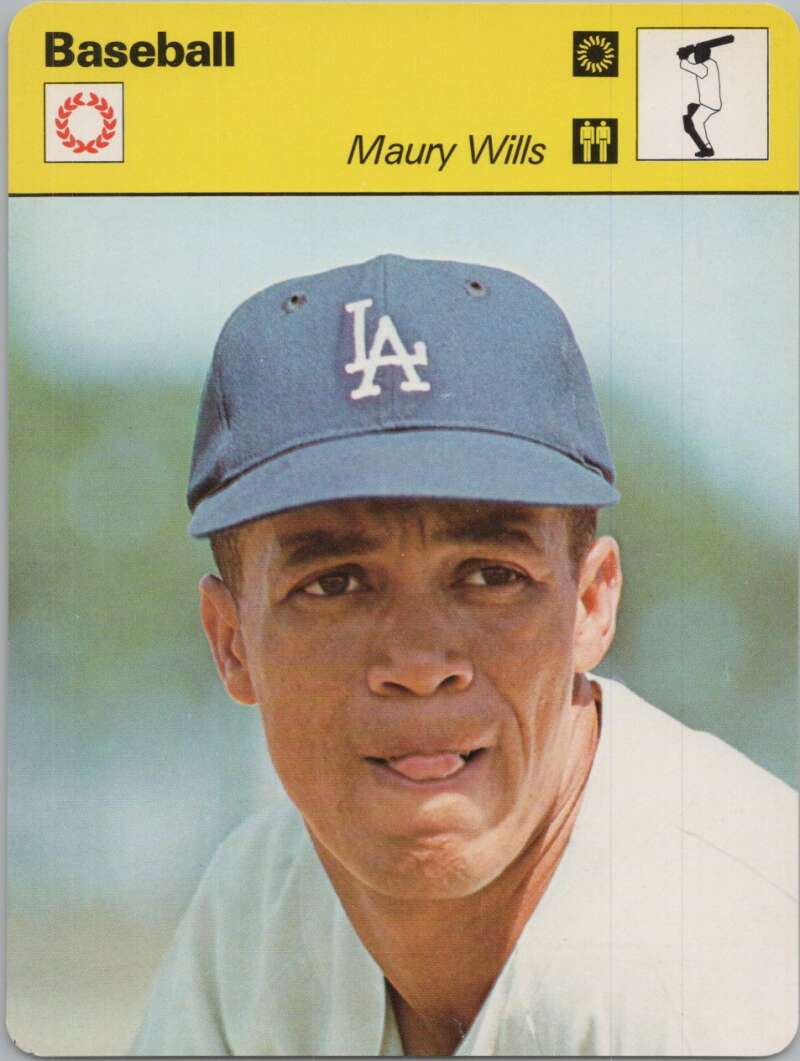 1979 Sportscaster #1411 Maury Wills Baseball Photo Card  Image 1
