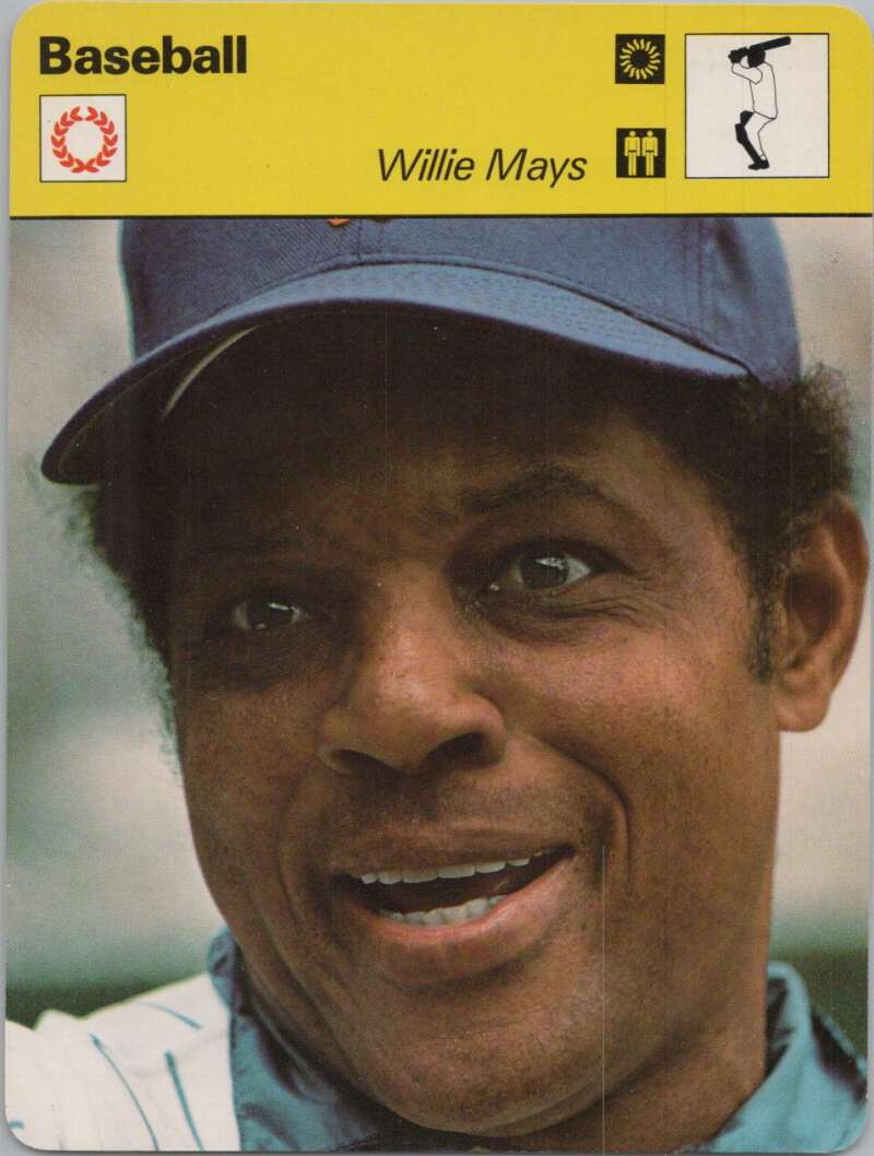 1980 Sportscaster #1106 Willie Mays Baseball Photo Card  Image 1