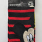 New Disney Mickey Mouse Black/Red Crew Socks Unisex Size 9-13 Image 1