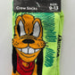 New Disney Pluto Green Crew Socks Unisex Size 9-13 Image 1