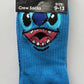 New Disney Stitch Blue Crew Socks Unisex Size 9-13 Image 1