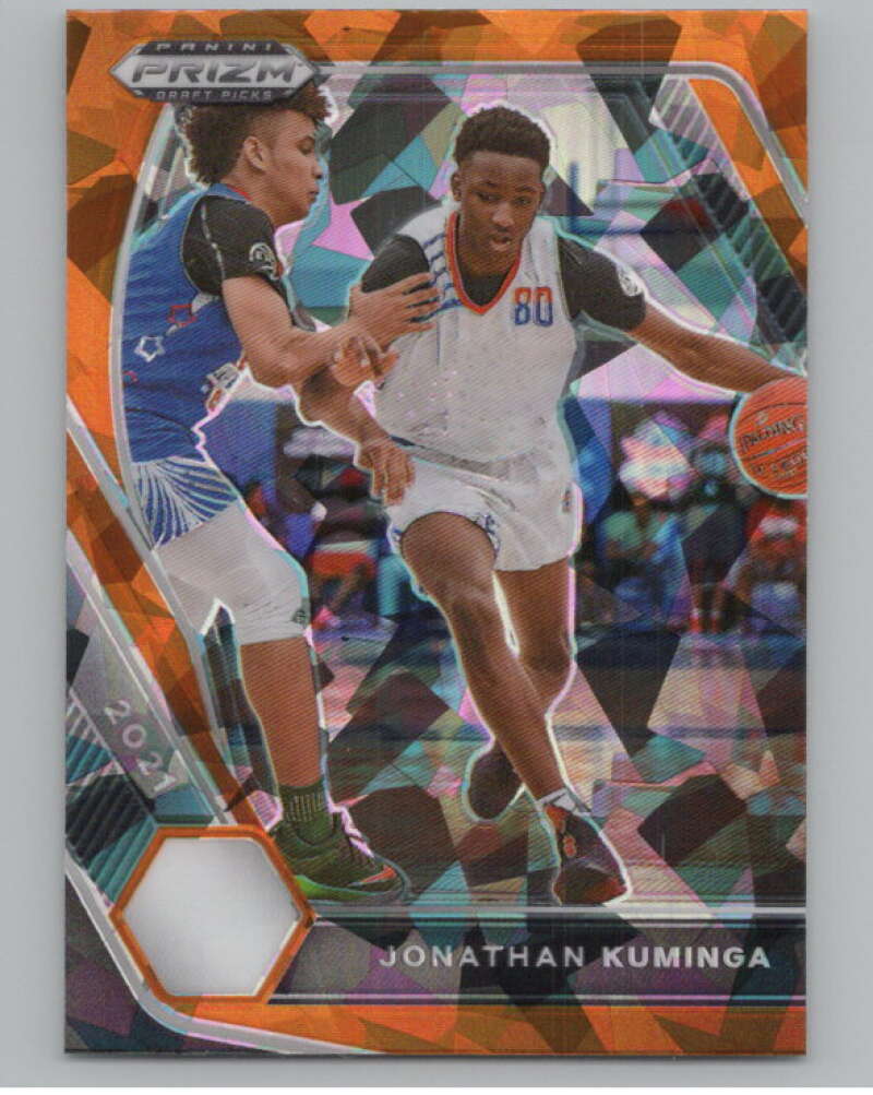 2021-22 Panini Prizm Draft Picks Prizms Orange Ice #5 Jonathan Kuminga  V101195 Image 1