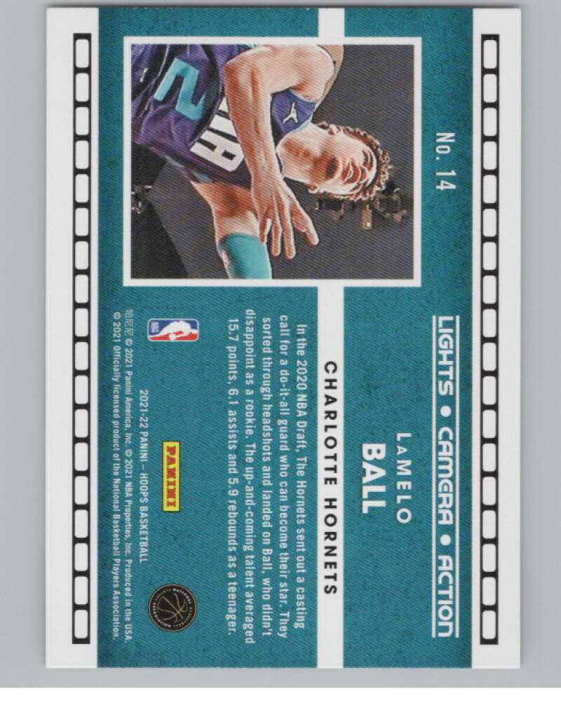 2021-22 Panini Hoops Lights Camera Action #14 LaMelo Ball  Hornets  V101204 Image 2