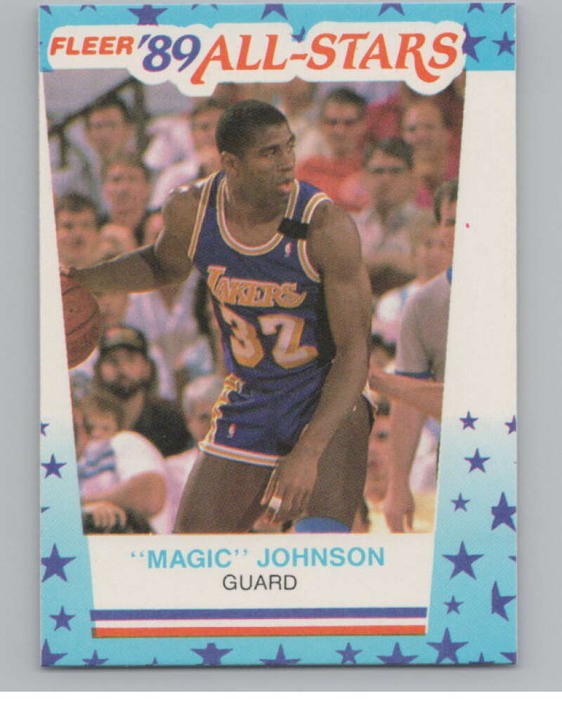1989-90 Fleer Stickers #5 Magic Johnson  Los Angeles Lakers  V101254 Image 1