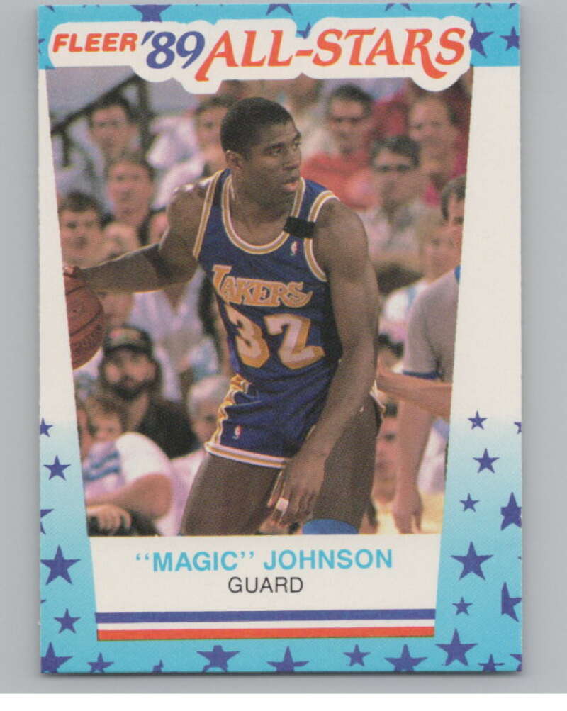 1989-90 Fleer Stickers #5 Magic Johnson  Los Angeles Lakers  V101256 Image 1
