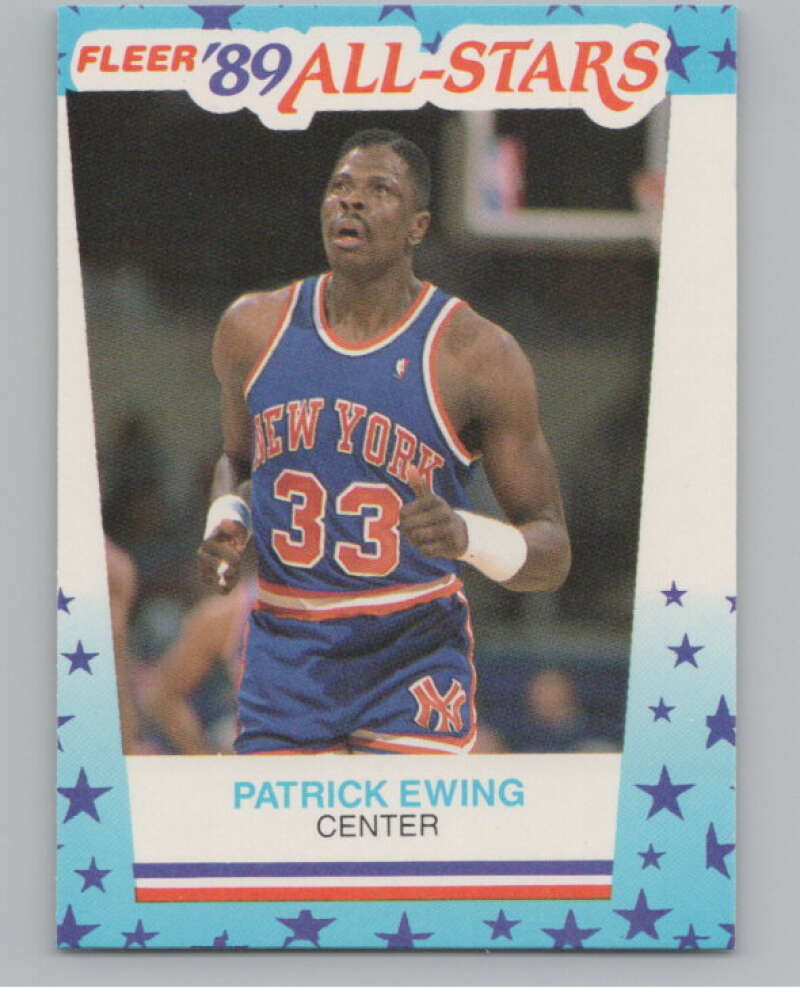 1989-90 Fleer Stickers #7 Patrick Ewing  New York Knicks  V101260 Image 1