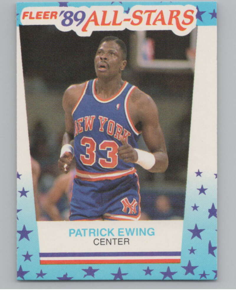 1989-90 Fleer Stickers #7 Patrick Ewing  New York Knicks  V101261 Image 1