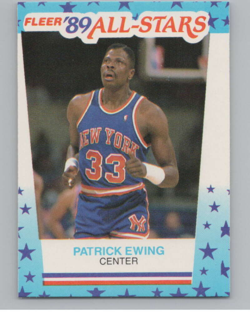 1989-90 Fleer Stickers #7 Patrick Ewing  New York Knicks  V101262 Image 1
