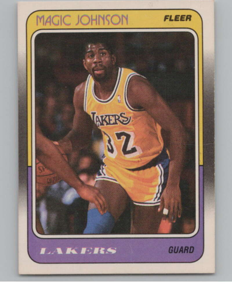 1988-89 Fleer #67 Magic Johnson  Los Angeles Lakers  V101293 Image 1