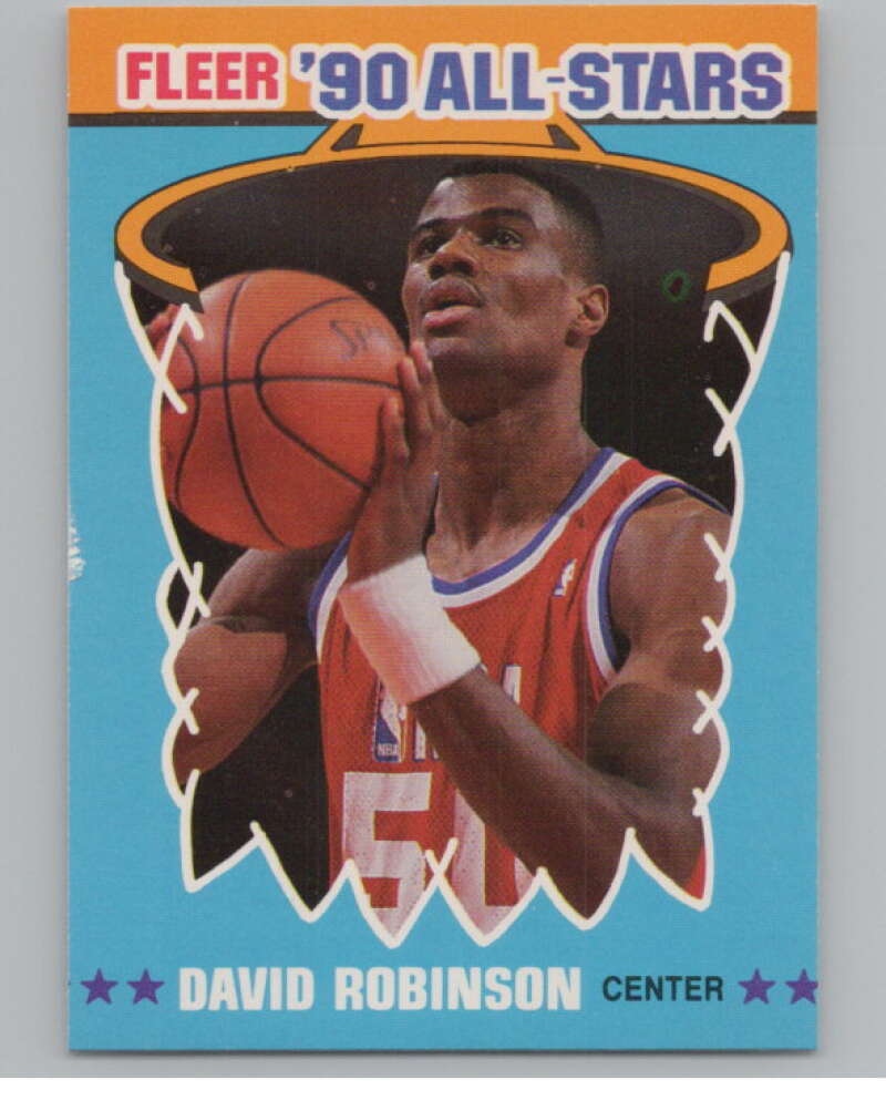 1990-91 Fleer All-Stars #10 David Robinson  San Antonio Spurs  V101297 Image 1