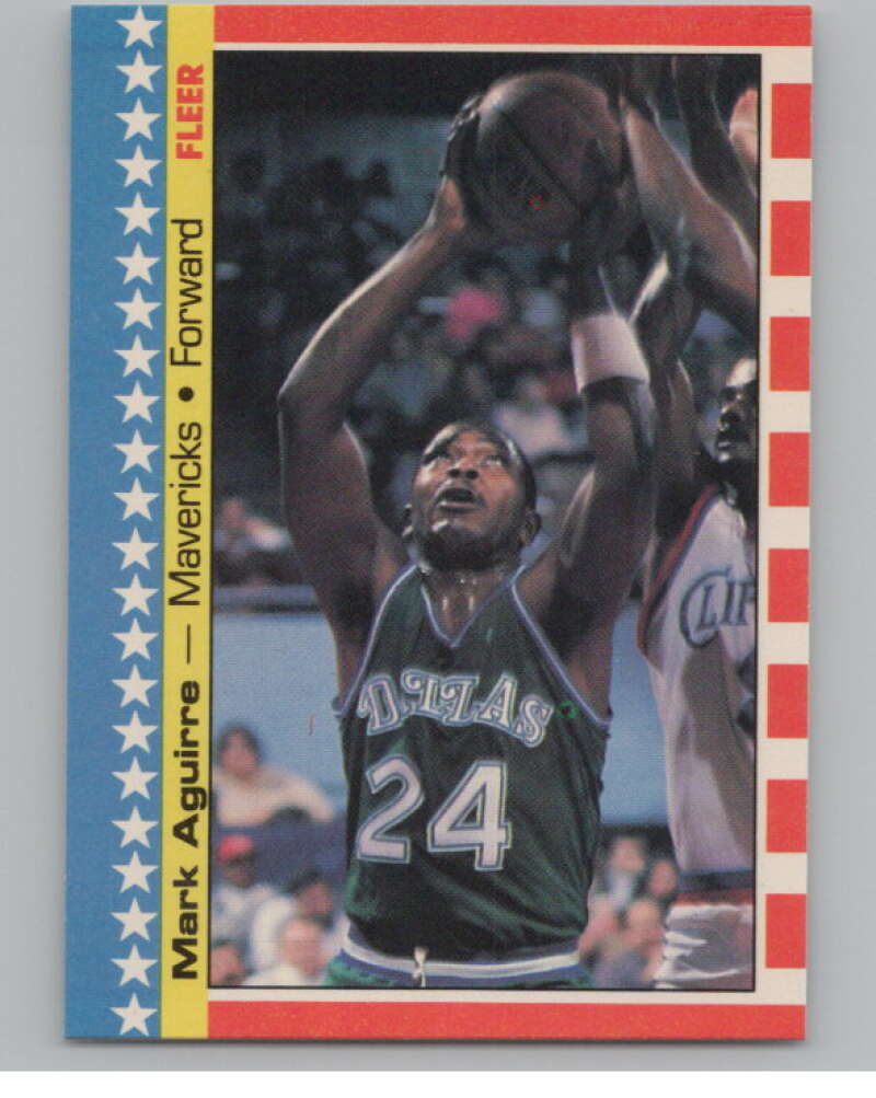 1987-88 Fleer Stickers #9 Mark Aguirre  Dallas Mavericks  V101298 Image 1