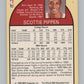 1990-91 Hoops #69 Scottie Pippen  Chicago Bulls  V101324 Image 2