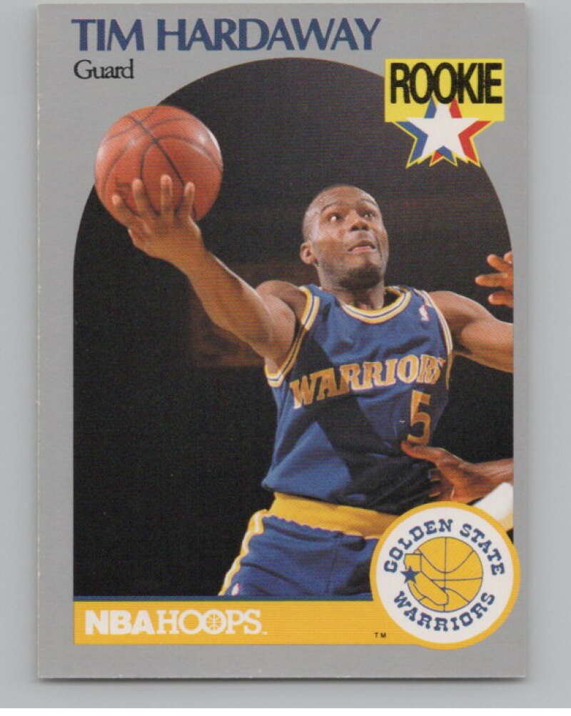 1990-91 Hoops #113 Tim Hardaway  RC Rookie Golden State Warriors  V101326 Image 1