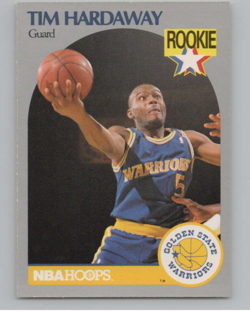 1990-91 Hoops #113 Tim Hardaway  RC Rookie Golden State Warriors  V101328 Image 1