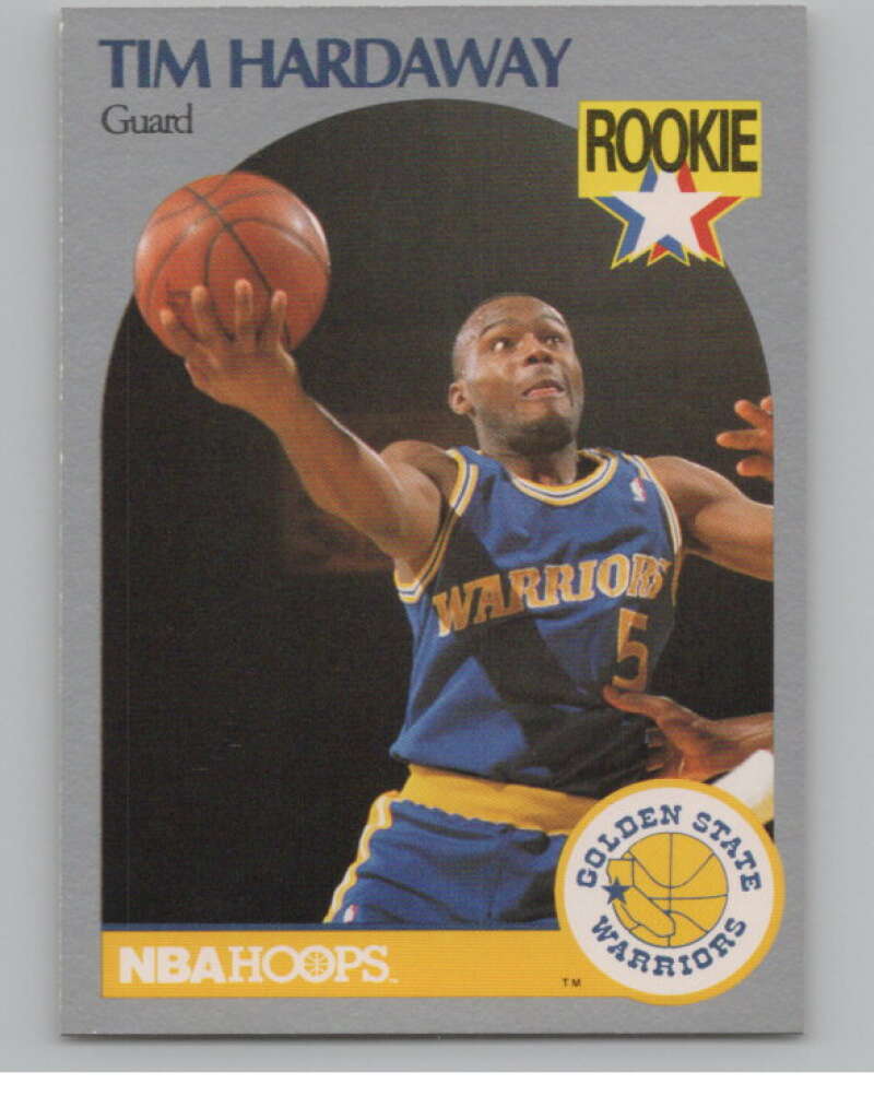 1990-91 Hoops #113 Tim Hardaway  RC Rookie Golden State Warriors  V101329 Image 1