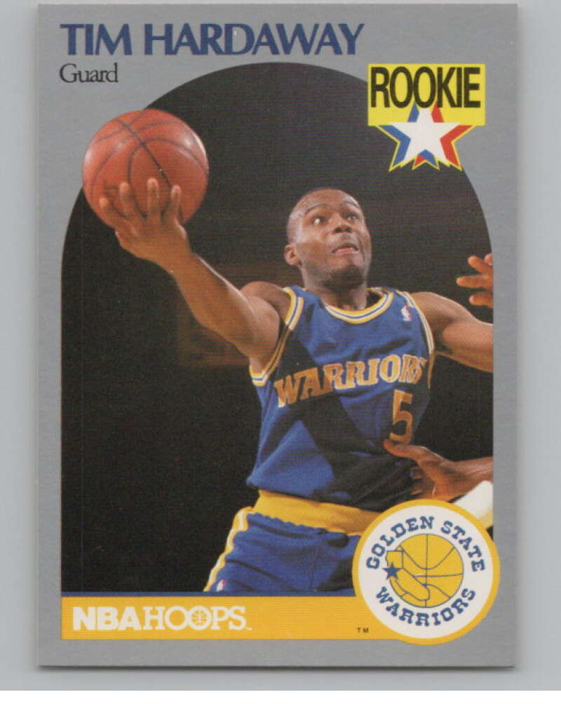 1990-91 Hoops #113 Tim Hardaway  RC Rookie Golden State Warriors  V101331 Image 1