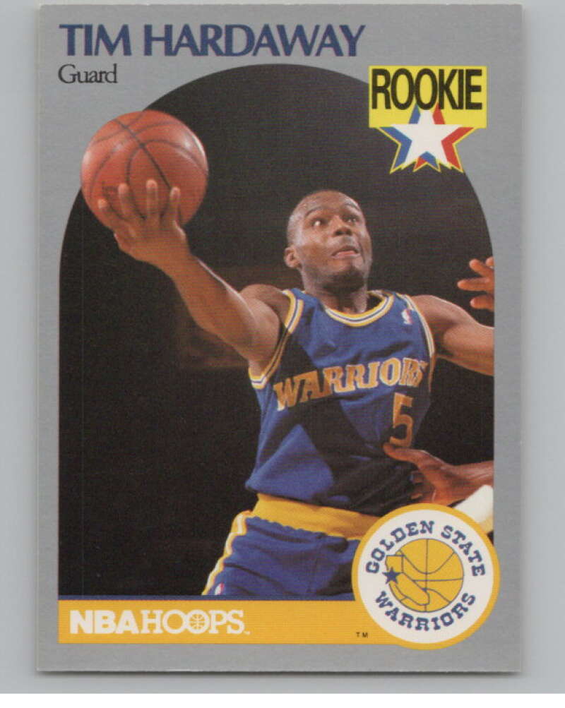 1990-91 Hoops #113 Tim Hardaway  RC Rookie Golden State Warriors  V101332 Image 1