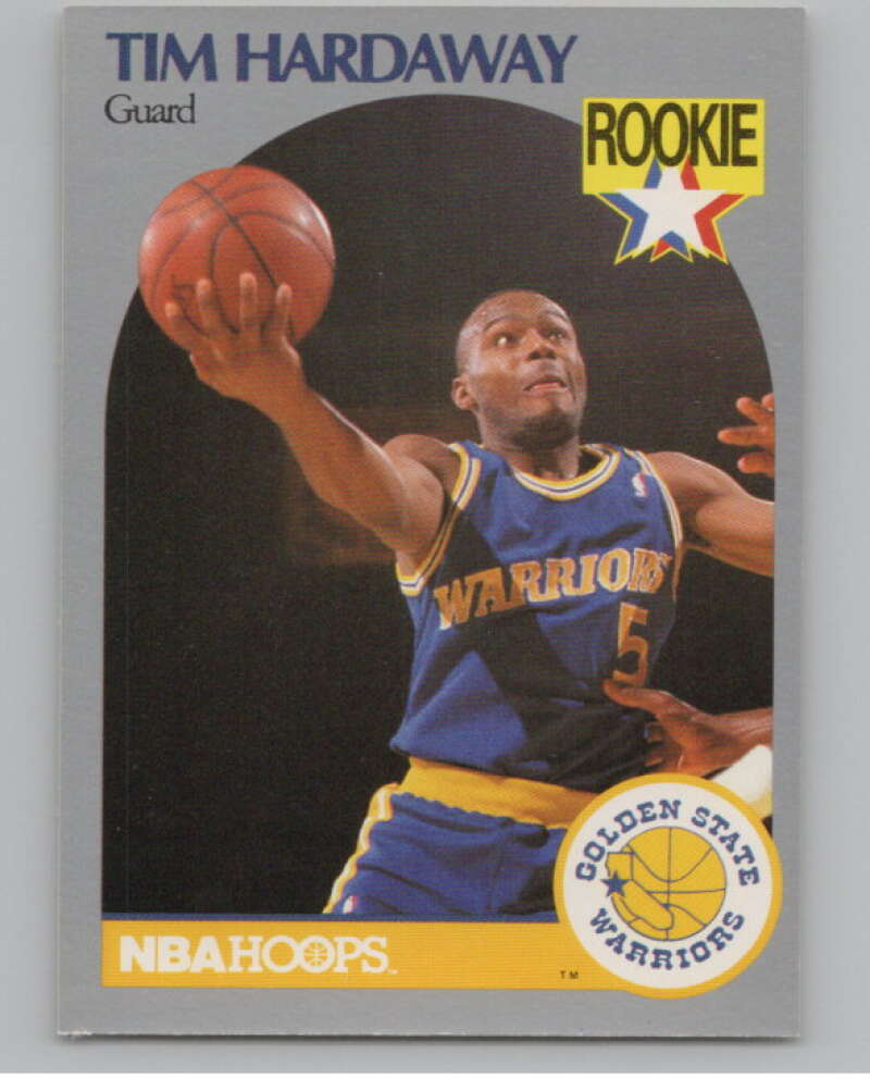 1990-91 Hoops #113 Tim Hardaway  RC Rookie Golden State Warriors  V101333 Image 1