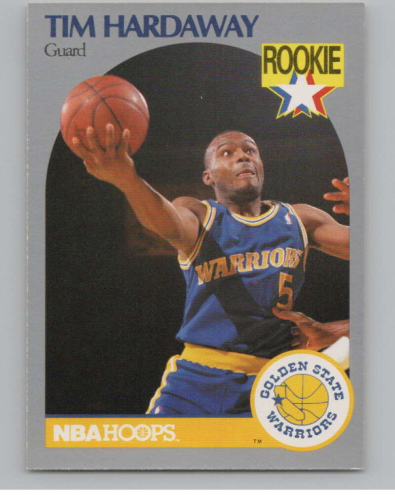 1990-91 Hoops #113 Tim Hardaway  RC Rookie Golden State Warriors  V101334 Image 1