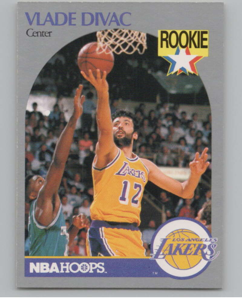 1990-91 Hoops #154 Vlade Divac  RC Rookie Los Angeles Lakers  V101336 Image 1