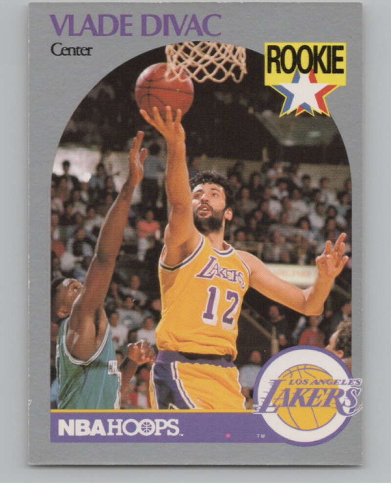 1990-91 Hoops #154 Vlade Divac  RC Rookie Los Angeles Lakers  V101337 Image 1