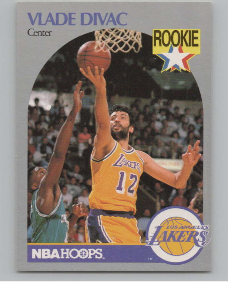 1990-91 Hoops #154 Vlade Divac  RC Rookie Los Angeles Lakers  V101338 Image 1