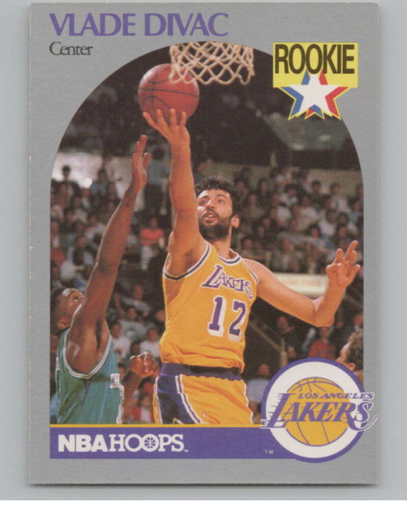1990-91 Hoops #154 Vlade Divac  RC Rookie Los Angeles Lakers  V101340 Image 1
